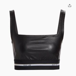 Helmut Lang Black Leather Bralette